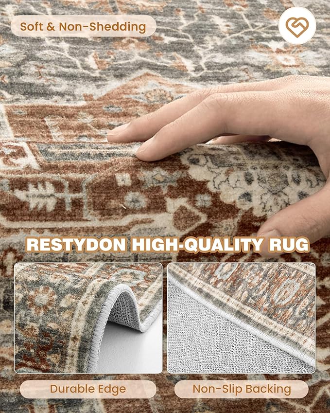 Runner Rug 2x10, Ultra-Thin Kitchen Rugs Non Slip Washable Rugs - Image 6