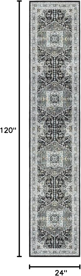 Madane Hallway Washable Runner Rug 2x10, Vintage Kitchen Rugs Soft Entryway Rug - Image 2