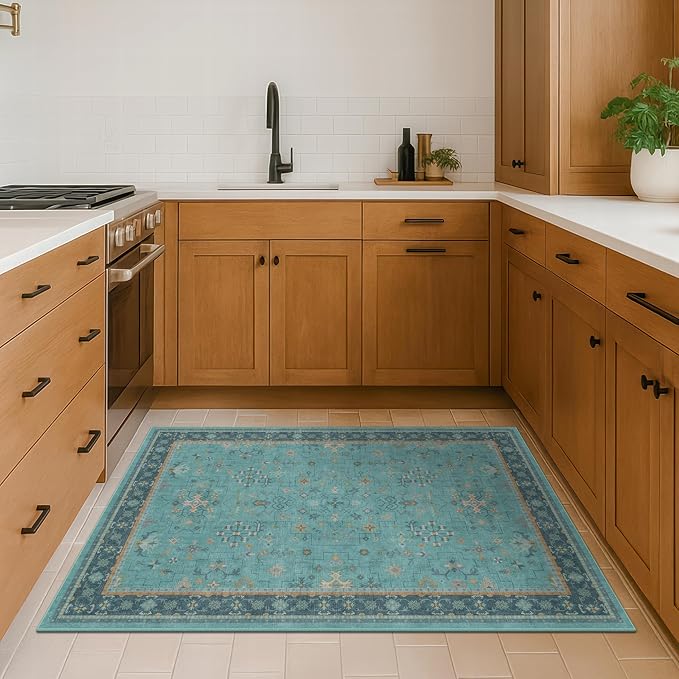 3x4 Teal Rugs for Entryway Indoor - Image 6