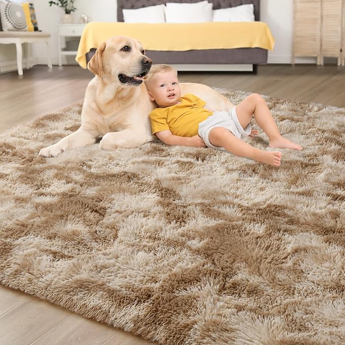 Tepook Fluffy Large Rugs for Living Room, Shag Area Rug 6x9 Soft Carpet for - Image 4