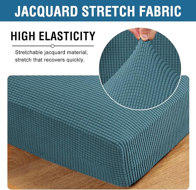 H.VERSAILTEX Super Stretch Individual Seat Cushion Covers Sofa Covers Couch - Image 4