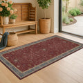 Hazo Haus Burgundy 2x4 Washable Entry Rug by HazoHaus