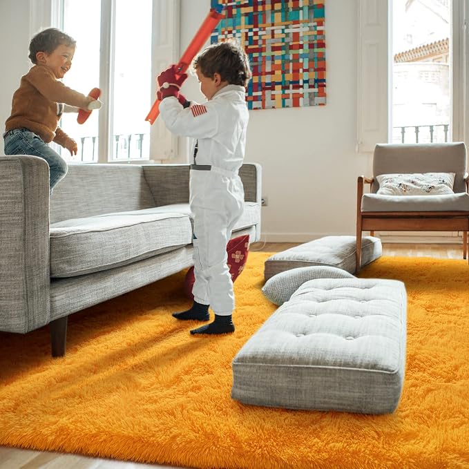 Amearea Premium Soft Fluffy Rug Modern Shag Carpet, 5.3x7.5 Feet, Fuzzy Plush - Image 3