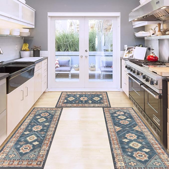 HEBE Boho Kitchen Rug Sets 3 Piece - Image 7