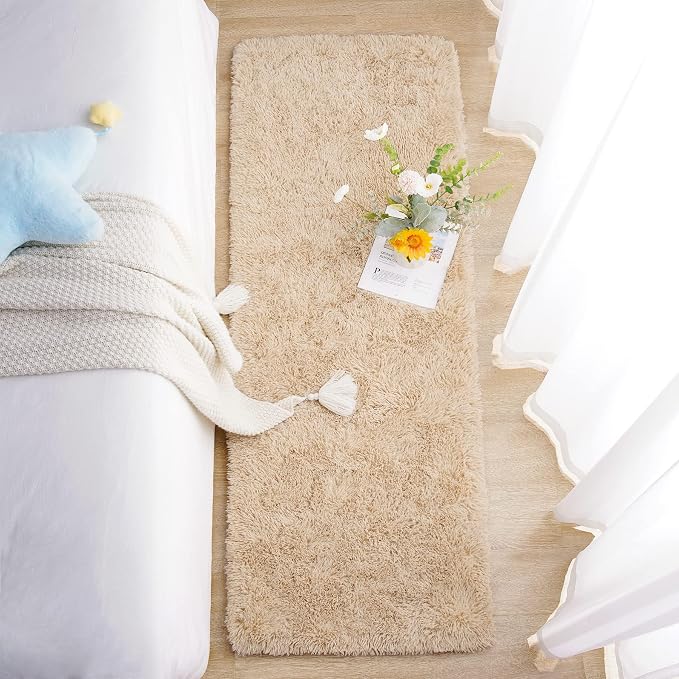 Chicrug Soft Runner Rug for Bedroom Living Room Plush Fluffy Rug 2x6 Feet - Image 4