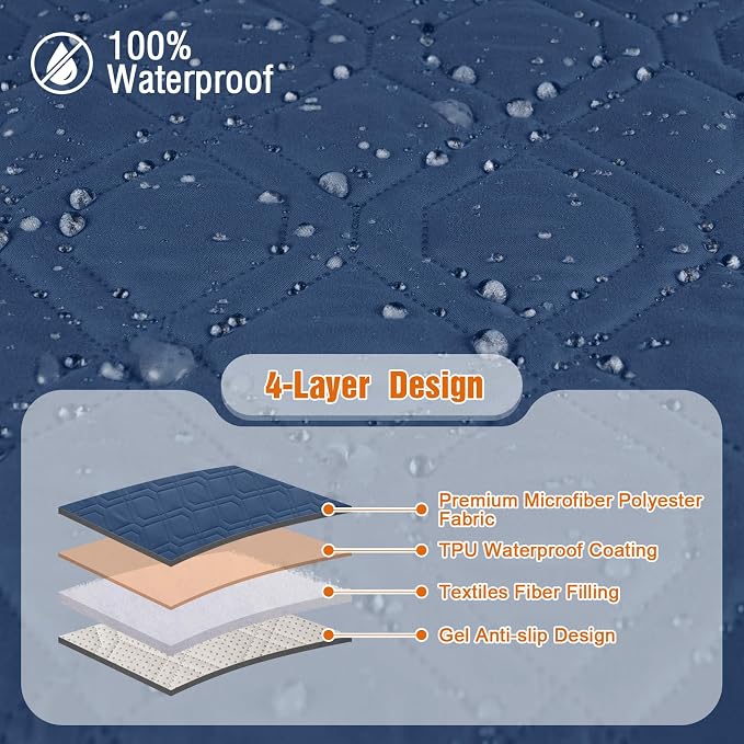 VANSOFY Waterproof Recliner Couch Covers, Sofa Covers 1-Piece Washable - Image 5
