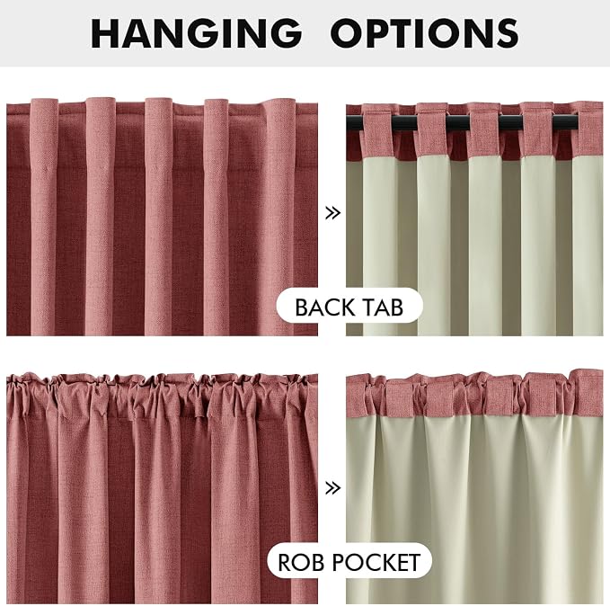 MIULEE 100% Blackout Linen Curtains - Image 5