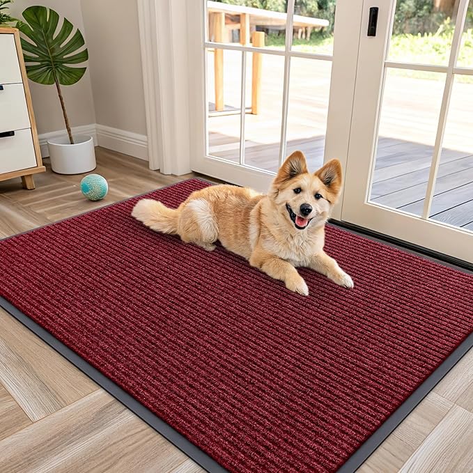 OLANLY Front Door Mat Indoor Outdoor Entrance, Waterproof Heavy Duty Doormat by OLANLY