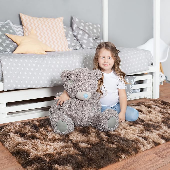 Pionblank Fluffy Runner Rugs for Bedroom 2x6, Modern Shaggy Brown Area Rug for - Image 5
