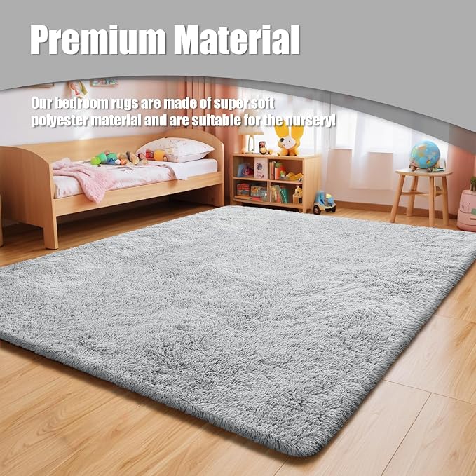 6x9 Fluffy Area Rug for Living Room, Shag Area Rugs for Bedroom - Image 8