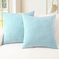 CaliTime Throw Pillow Covers Decorative 26 X 26 Inches Pack of 2 Cozy Chenille by CaliTime