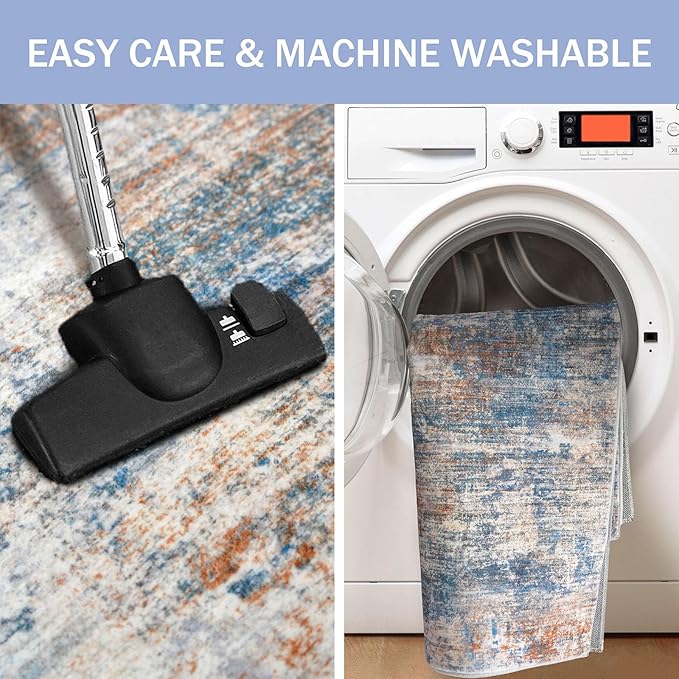 IOHOUZE Abstract Runner Rug 3x20 Ft Extra Long Washable Runners - Image 3