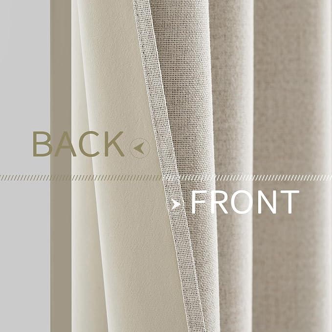 MIULEE 100% Blackout Linen Curtains - Image 6