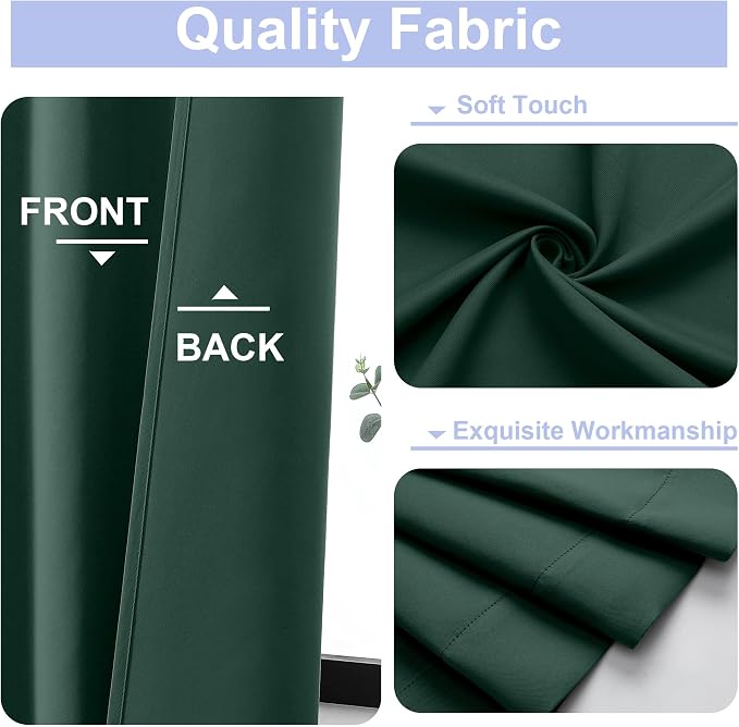 Simplebrand Ava Ever Green Short Blackout Curtains - Image 2
