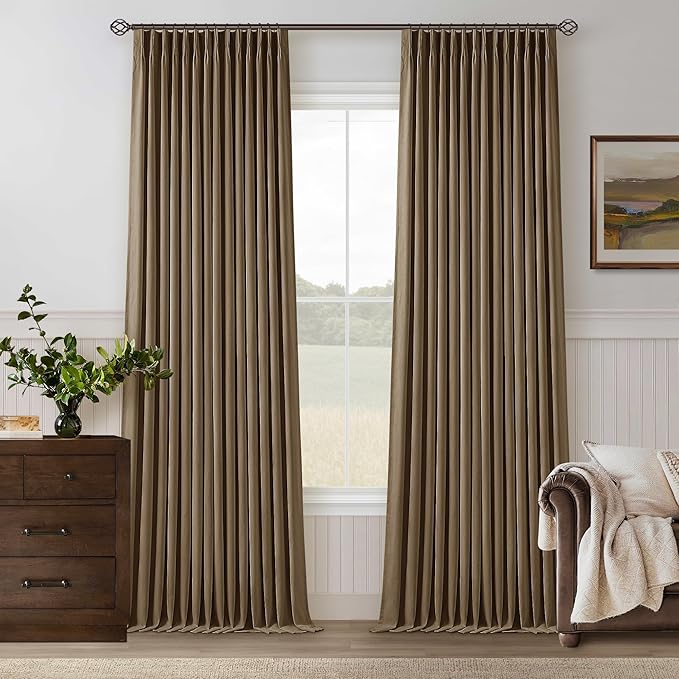 Dutch Cocoa Linen Blackout 120 Inch Curtains - Image 9