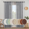 MIULEE Grey Linen Curtains 84 Inch Length by MIULEE