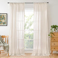 BGment Oatmeal Linen Curtains 84 Inch Length by BGment