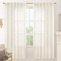 LAMIT 72 inch Length Cream Linen Curtains by LAMIT