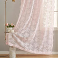 YJ YANJUN Vintage Lace Curtains 90 Inches Long-Victorian Floral Pattern Light by YJYANJUN