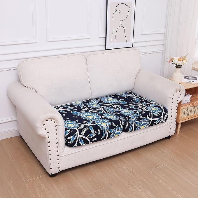 hyha Printed Couch Cushion Covers, Floral Sofa Covers Washable - Image 5
