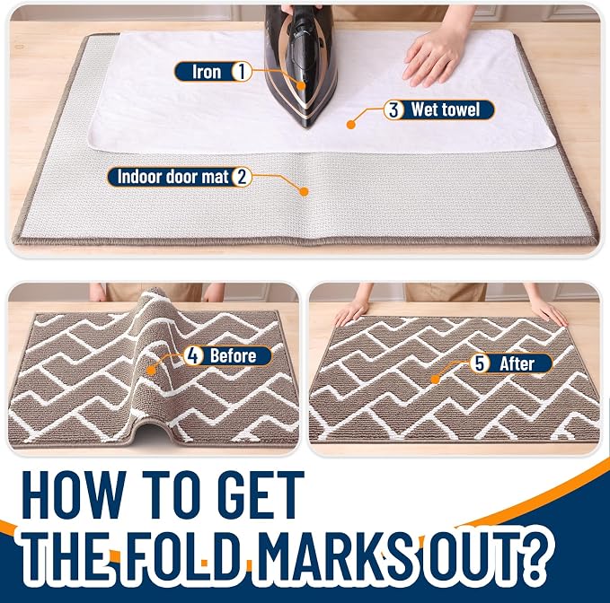 OLANLY Front Door Mat, Non-Slip Rubber Backing, Dirt Resistant and Absorbent - Image 7