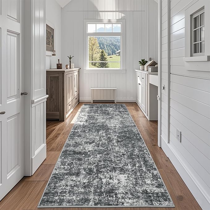 Runner Rug for Hallways Kitchen 2'6"x8' Washable Non Slip: Carpet Non Skid 8ft by Aelenmu