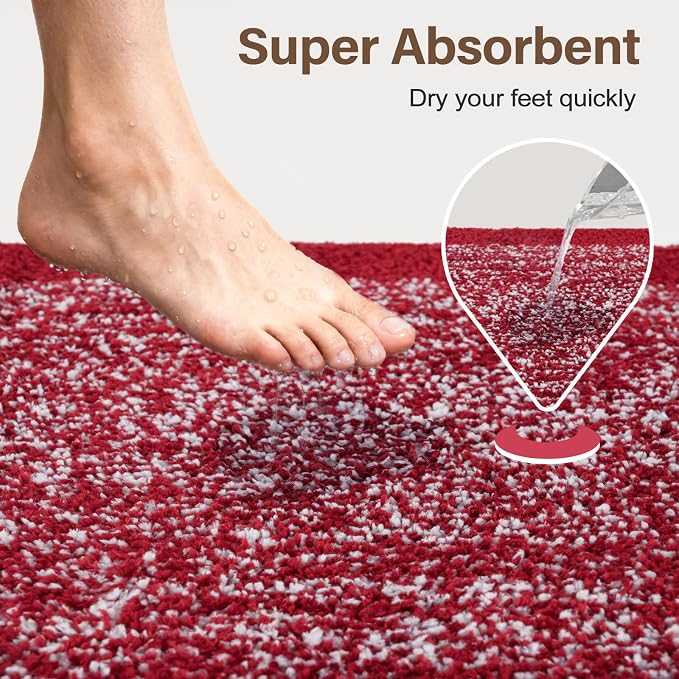 48x32 Large Bathroom Rugs Washable Non Slip, Soft Absorbent Quick Dry Mats - Image 7