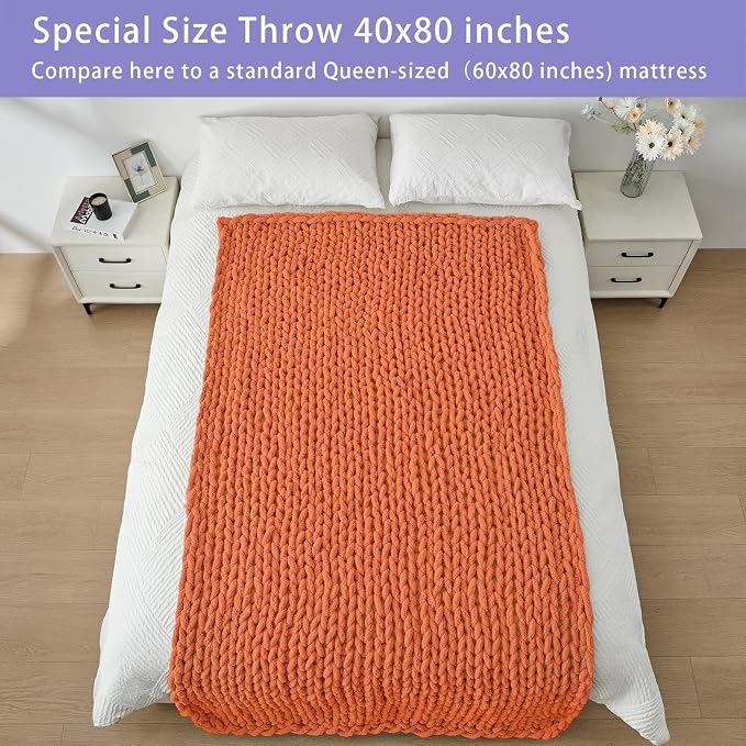 Bigacogo Chunky Knit Throw Blanket - Image 5