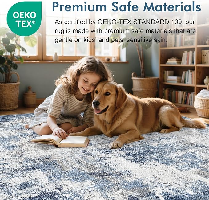 6x9 Ft Large Area Rugs for Living Room, Soft Non-Slip Washable Rugs Modern - Image 5