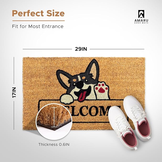 Welcome Dog - 17"x29" - Coir Door Mat - Welcome Mats - Image 3