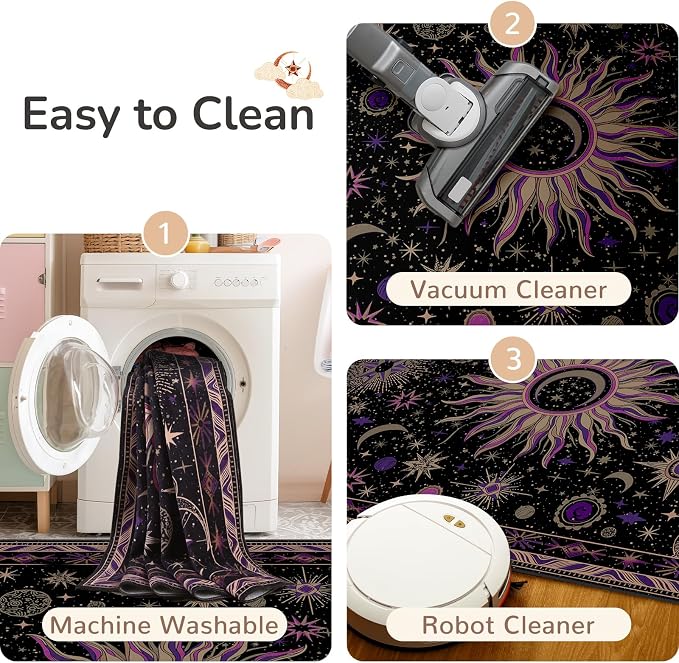 Vacuum-Friendly, 6x9 Washable Area Rug - Image 5