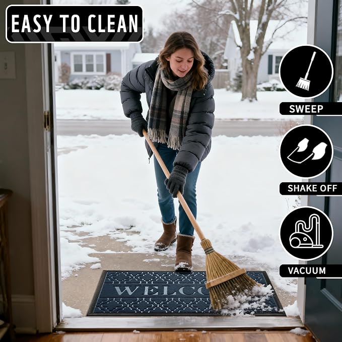Yimobra Welcome Mat Outdoor Indoor, All-Season Waterproof Front Door Mat - Image 7