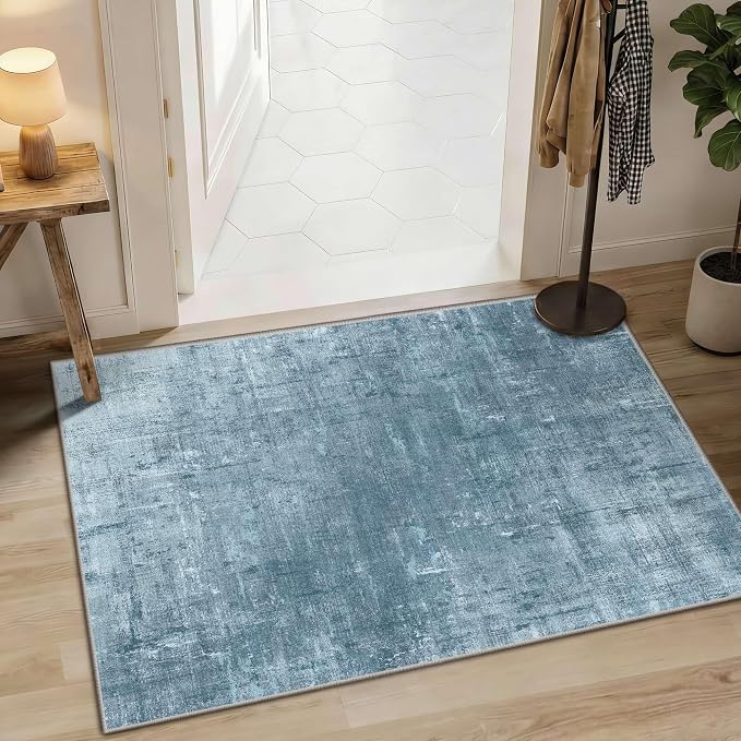 Latte&Fog 2x3 Entryway Rug, Small Modern Abstract Door Mat, Boho Non Slip Low by LatteFog