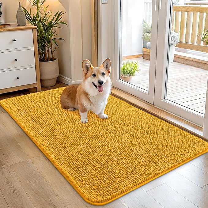 OLANLY Dog Door Mat for Muddy Paws 45x27, Absorbs Moisture and Dirt, Absorbent by OLANLY