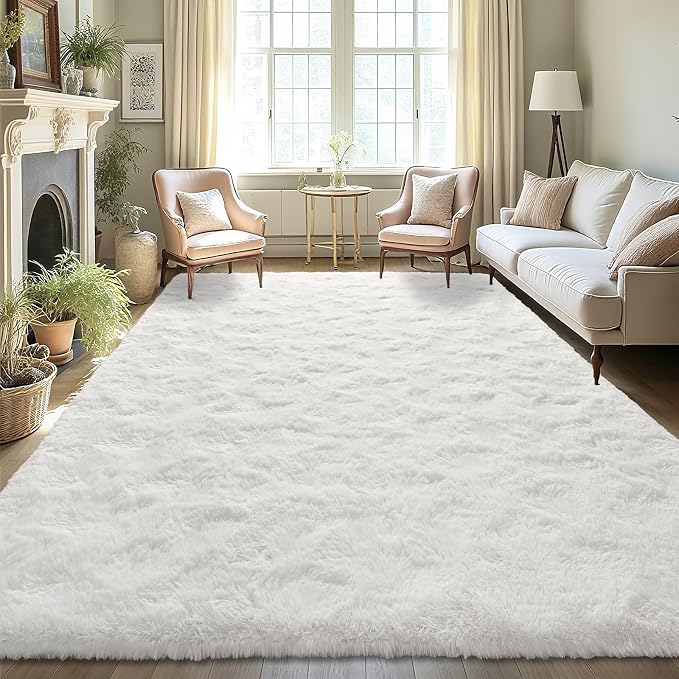 LOCHAS Ultra Soft Indoor Modern Area Rugs Fluffy Living Room Carpets by LOCHAS