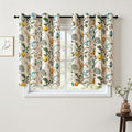 Topfinel Kitchen Curtains 45 Inch Length Beige Vintage Blackout Curtains by Topfinel