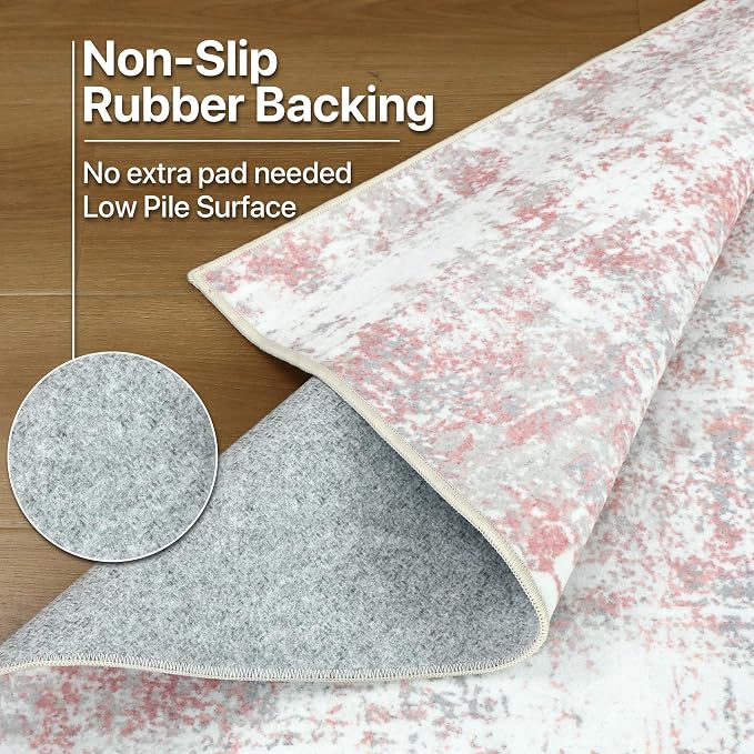 Area Rugs 3x5 for Living Room Bedroom, Modern Abstract Machine Washable Rug - Image 7