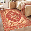 SERISSA Area Rug 3x5 Boho Rugs for Bedroom, Washable Non-Slip Living Room Rug by SERISSAHomeDecorCollection
