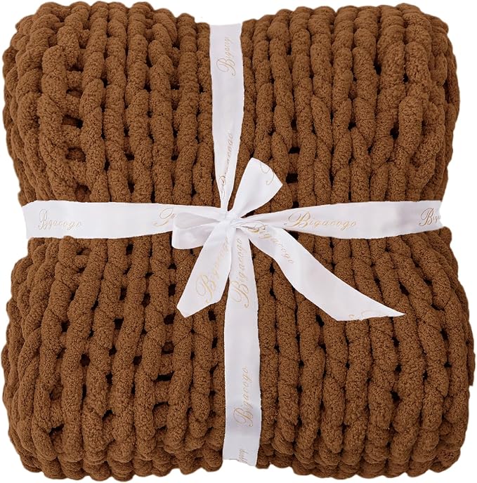 Bigacogo Chunky Knit Throw Blanket - Image 8