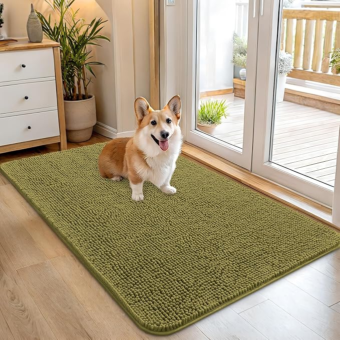 OLANLY Dog Door Mat for Muddy Paws 45x27, Absorbs Moisture and Dirt, Absorbent by OLANLY