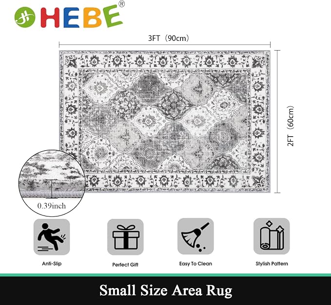 HEBE Washable Area Rug - Image 2
