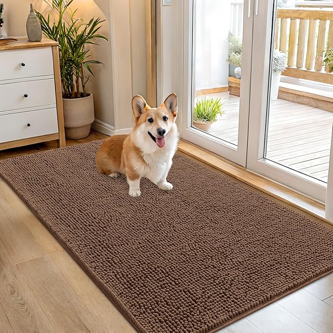 OLANLY Dog Door Mat for Muddy Paws 54x32, Absorbs Moisture and Dirt, Absorbent by OLANLY