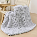Bigacogo Chunky Knit Throw Blanket by Bigacogo