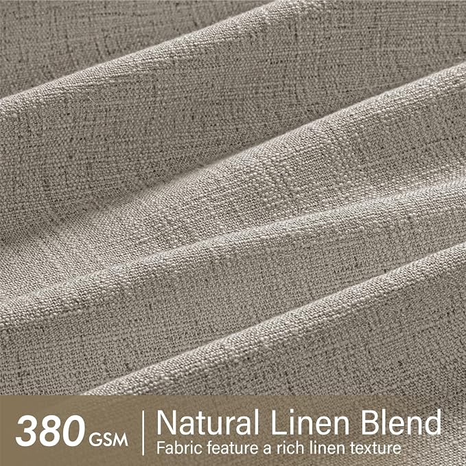 MIULEE Pinch Pleated Thick Linen Curtains 84 Inches Long 2 Panels - Image 4
