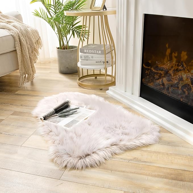 Ashler Faux Fur Rug, Fluffy Shaggy Area Rug Ultra Soft 2 x 3 Feet Sheepskin Fur - Image 2