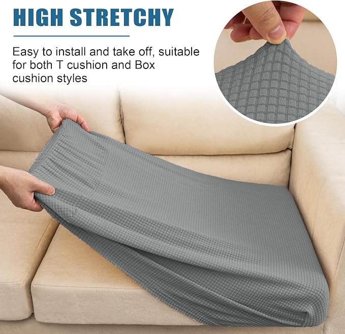 Water Repellent Sofa Seat Cushion Covers High Stretch Furniture Protector - Image 5