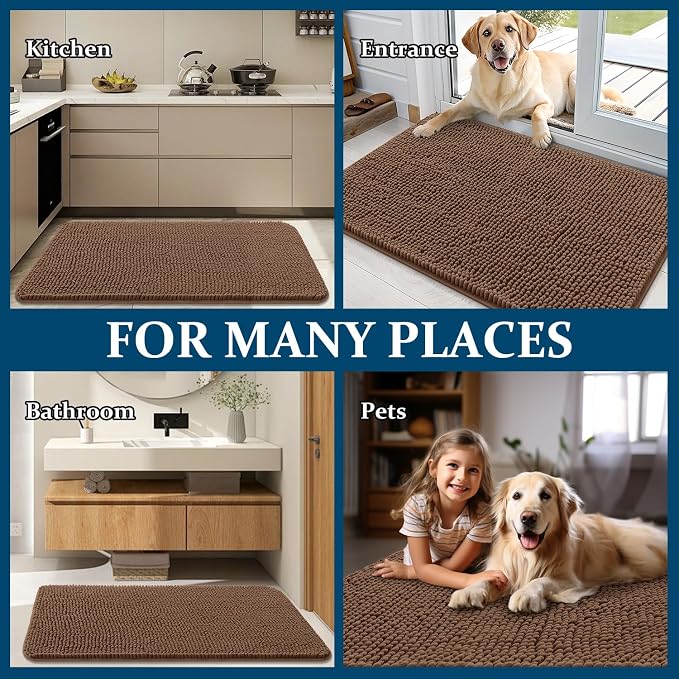 OLANLY Dog Door Mat for Muddy Paws 30x17, Absorbs Moisture and Dirt, Absorbent - Image 8