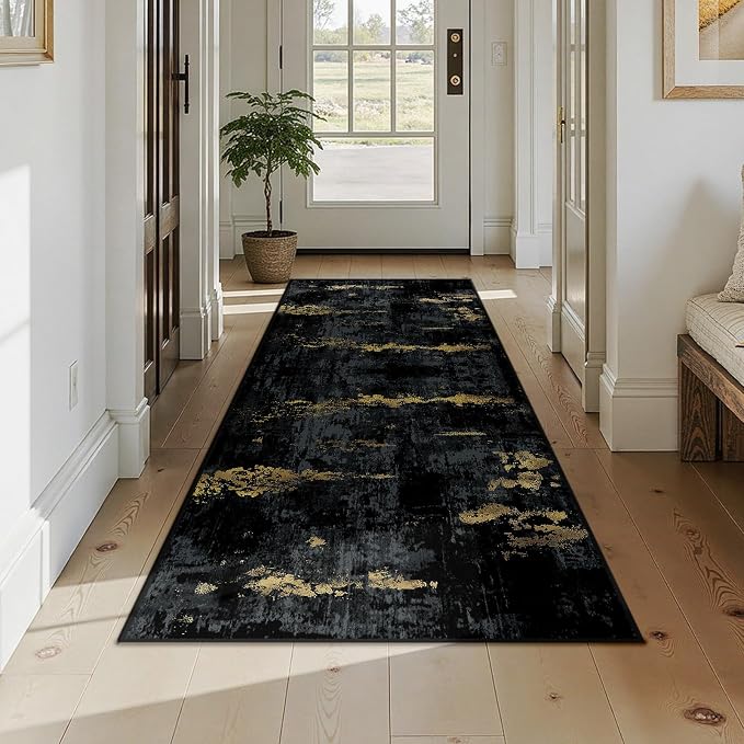 Washable Area Rugs 3x7 Non-Slip Modern Abstract Soft - Image 3