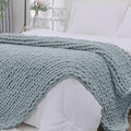 Bigacogo Chunky Knit Throw Blanket by Bigacogo