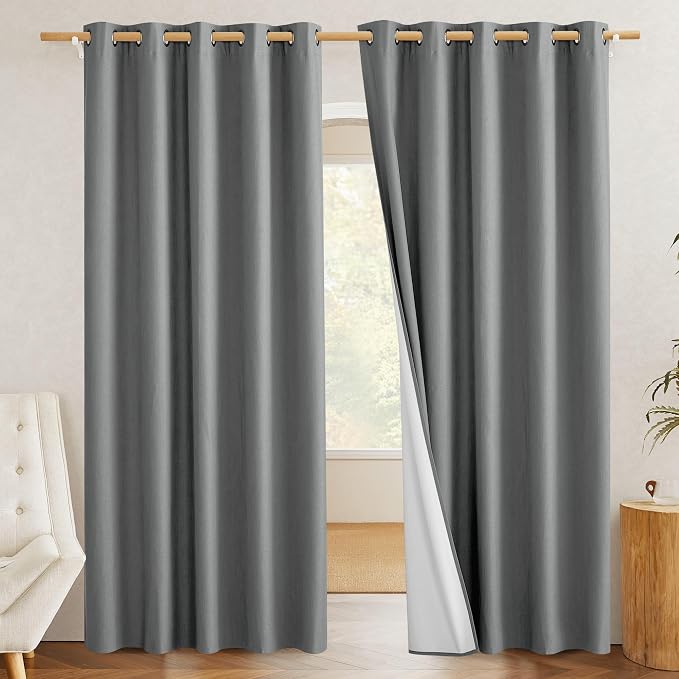 NICETOWN 100% Absolutely Blackout Linen Curtains by NICETOWN